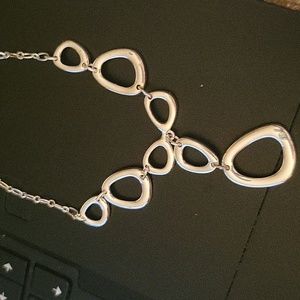 SAQ Silver Tone Necklace